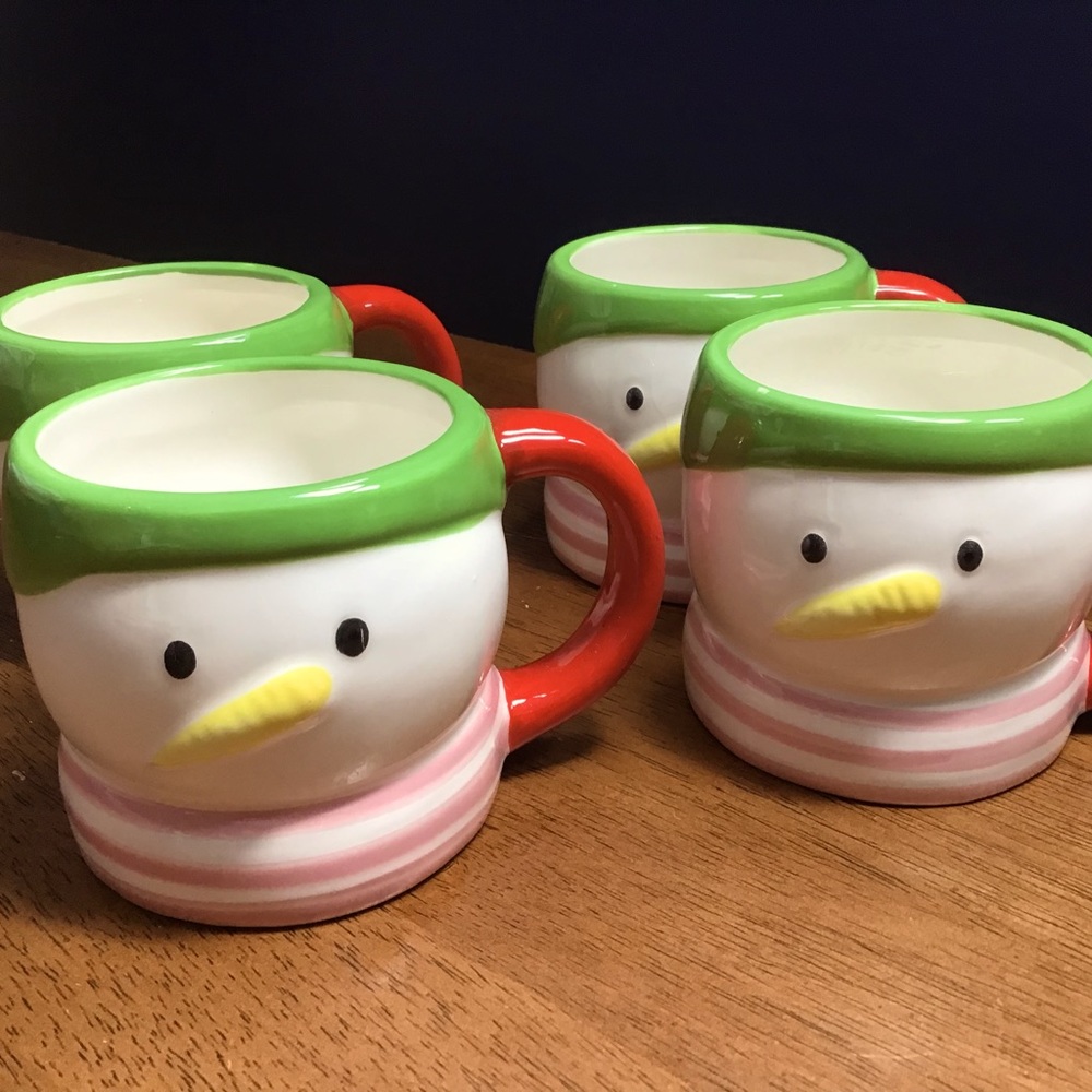 Threshold | Set of Four Snowman Mugs